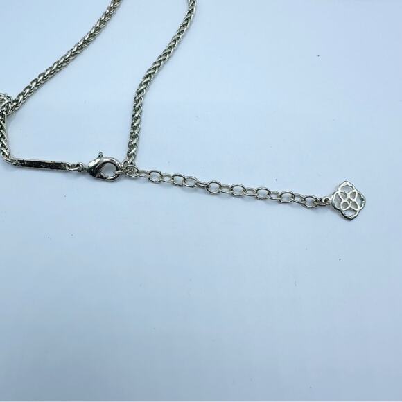 Kendra Scott AIDEN Necklace Gold Silver Filigree Long Chain Two Tone Metal Boho - Picture 12 of 14